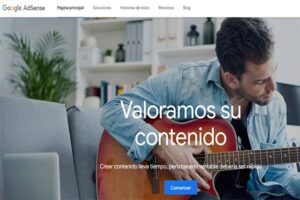 Homepage de google adsense 2022