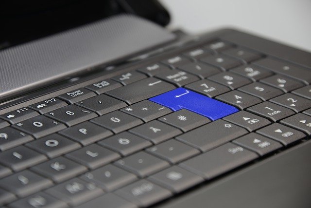 Teclado de una computadora portatil