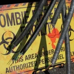 Anuncio de advertencia de zombie.