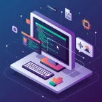 Computadora de escritorio con un programa abierto y una ventana de un executable