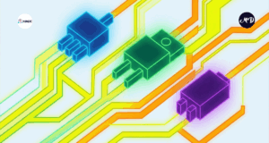 Transistores sobre unas pistas de un circuito