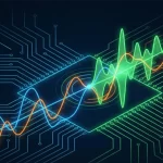 Ondas sobre un circuito, simulando la potencia instantánea.