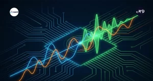 Ondas sobre un circuito, simulando la potencia instantánea.