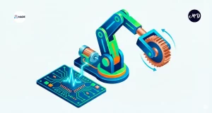 Brazo robótico usando actuadores para el proceso de movimiento