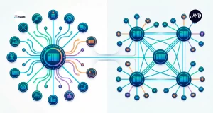 Simulación de dos arquitecturas de PLC: centralizado y distribuido y como se conectan entre si.